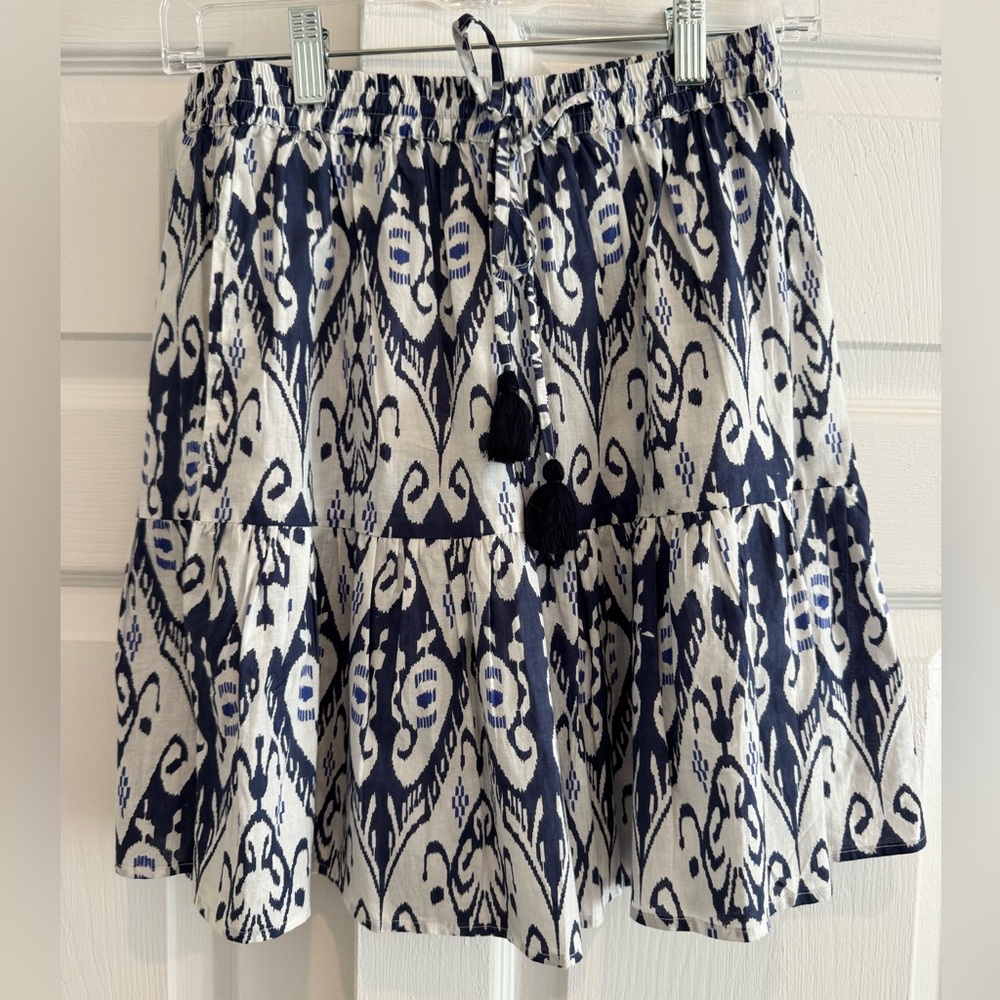NWT La Plage Seaside Shirt Skirt in Navy/White. Size XS.